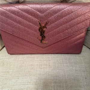 Yves Saint Laurent Metallic Pink crossbody